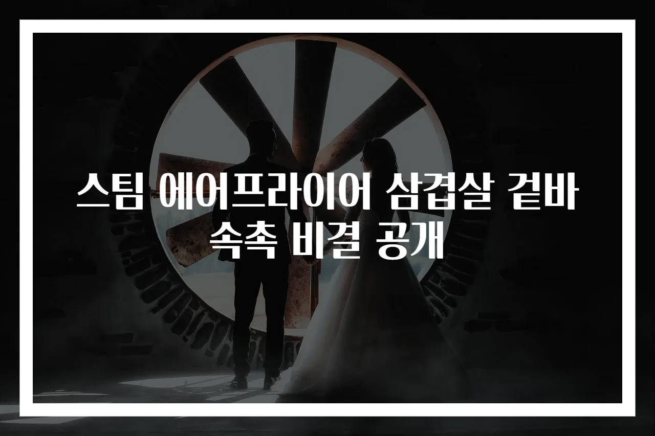 스팀 에어프라이어 삼겹살 겉바속촉 비결 공개