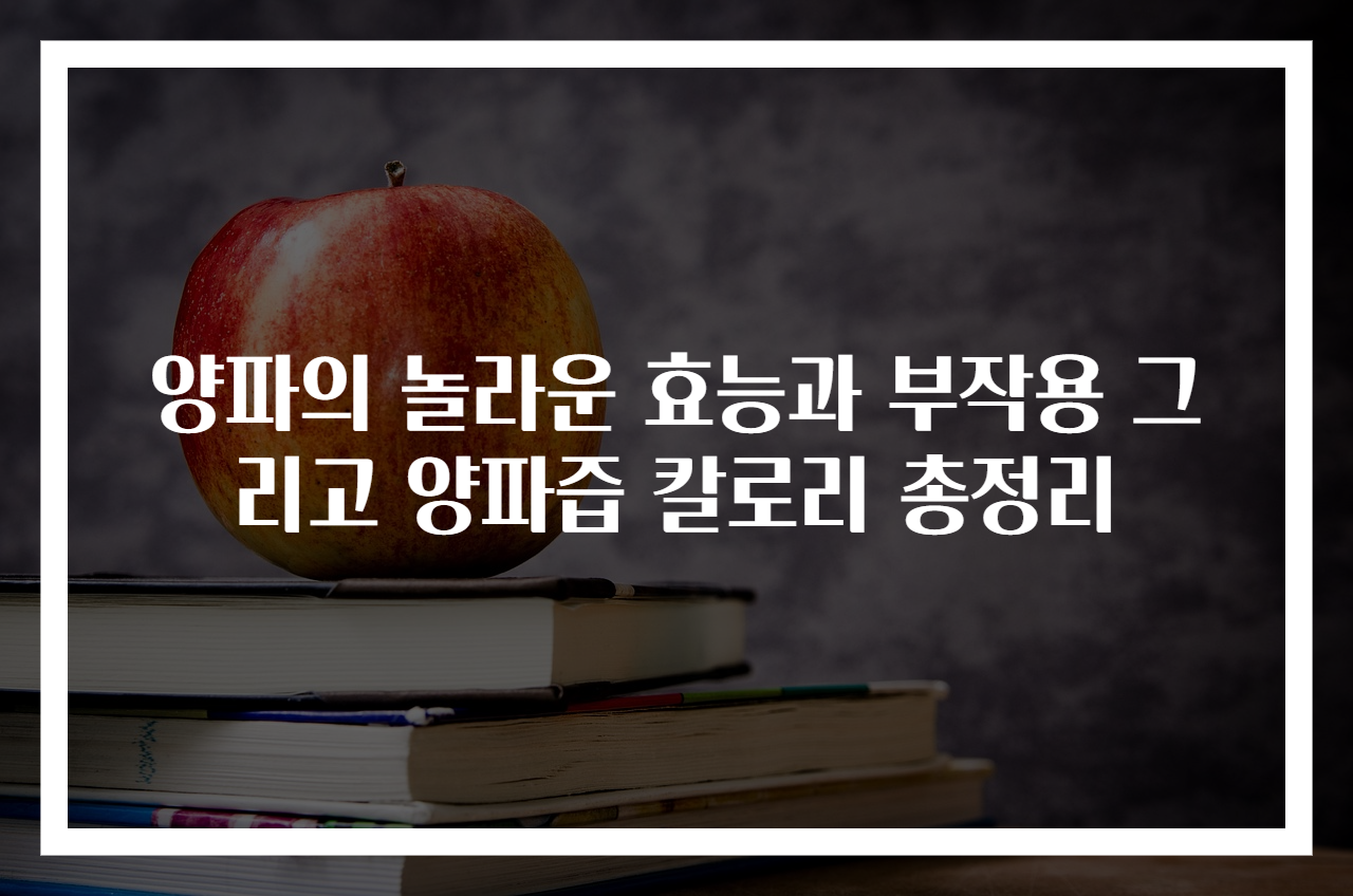 양파의 놀라운 효능과 부작용 그리고 양파즙 칼로리 총정리