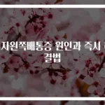 여자왼쪽배통증 원인과 즉시 해결법