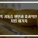 왼쪽 귀통증 원인과 효과적인 대처법 세가지