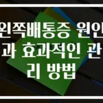 왼쪽배통증 원인과 효과적인 관리 방법
