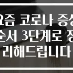 요즘 코로나 증상 순서 3단계로 정리해드립니다
