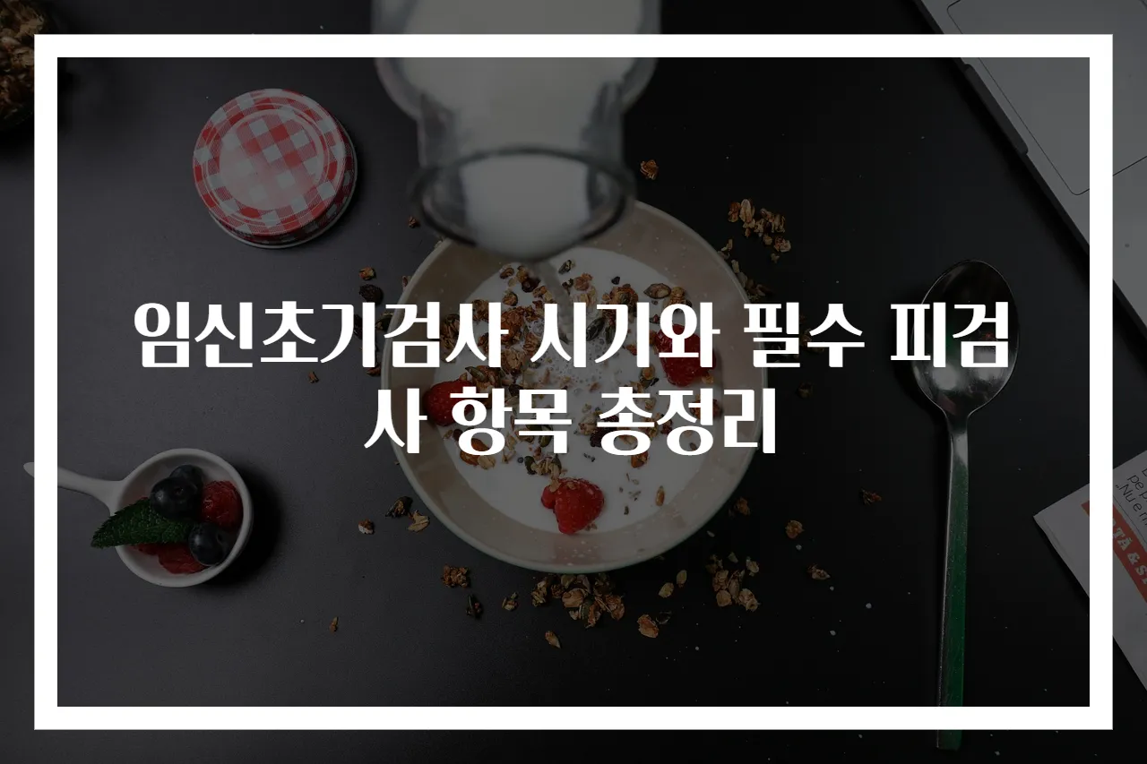 임신초기검사 시기와 필수 피검사 항목 총정리