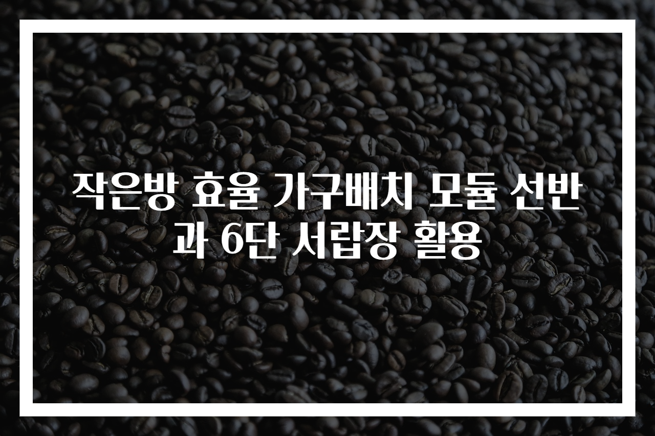 작은방 효율 가구배치 모듈 선반과 6단 서랍장 활용
