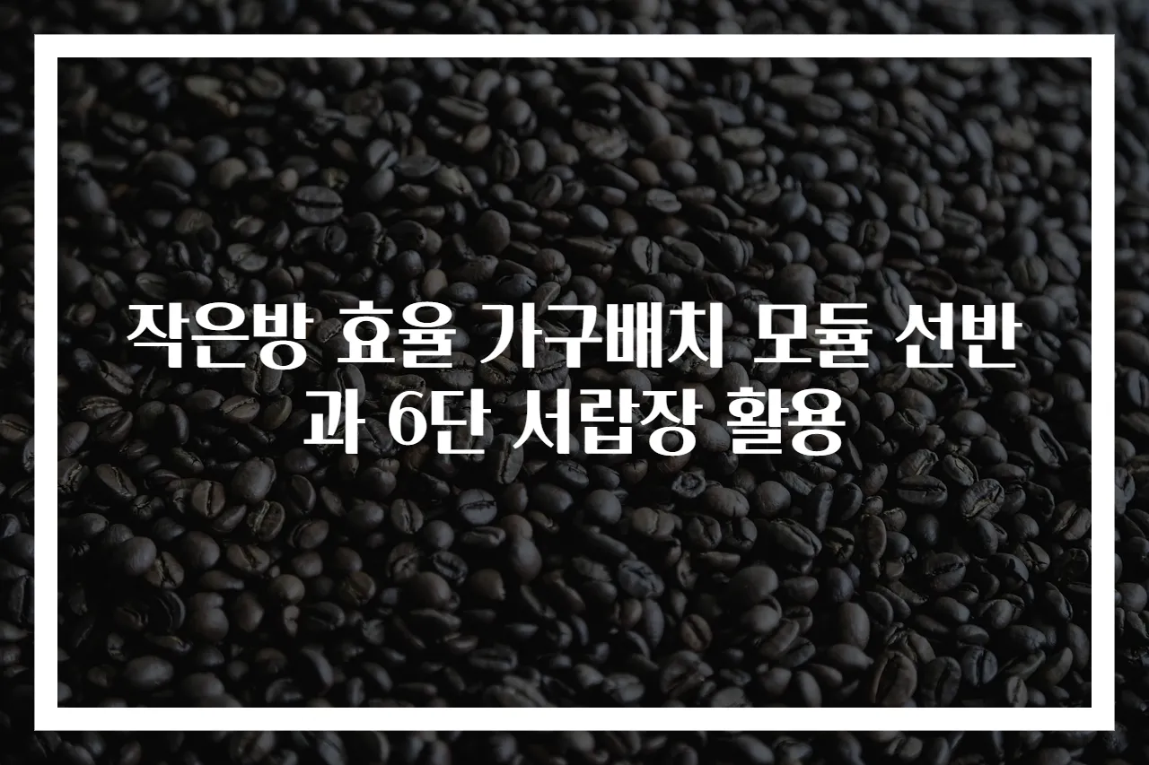 작은방 효율 가구배치 모듈 선반과 6단 서랍장 활용