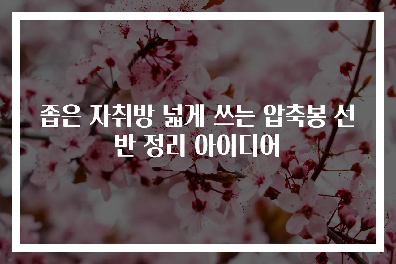 좁은 자취방 넓게 쓰는 압축봉 선반 정리 아이디어