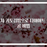 참치 키토김밥으로 다이어트 성공 비법