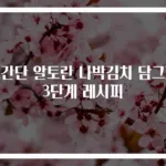 초간단 알토란 나박김치 담그기 3단계 레시피