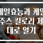 케일효능과 케일주스 칼로리 제대로 알기