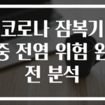 코로나 잠복기 중 전염 위험 완전 분석