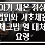 아기 체온 정상범위와 기초체온 체크법 열 대처 요령