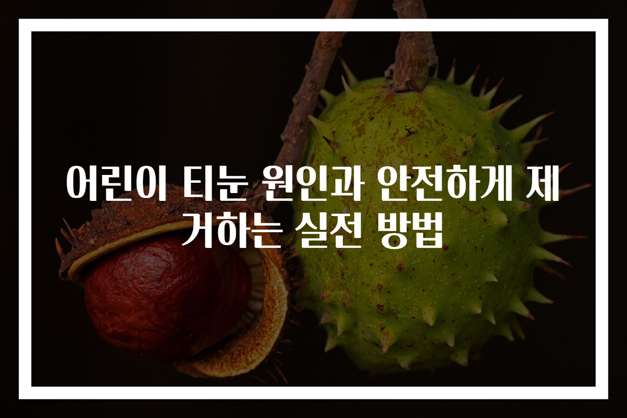 어린이 티눈 원인과 안전하게 제거하는 실전 방법