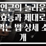 연근의 놀라운 효능과 제대로 먹는 법 상세 소개