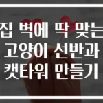 집 벽에 딱 맞는 고양이 선반과 캣타워 만들기
