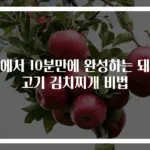 집에서 10분만에 완성하는 돼지고기 김치찌개 비법