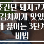 초간단 돼지고기 김치찌개 맛있게 끓이는 3단계 비법