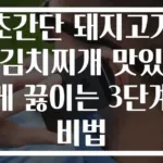 초간단 돼지고기 김치찌개 맛있게 끓이는 3단계 비법