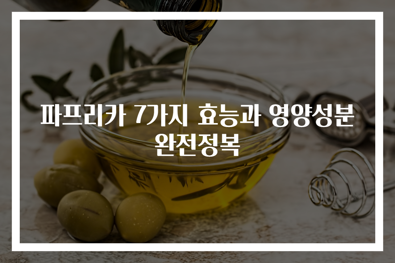 파프리카 7가지 효능과 영양성분 완전정복
