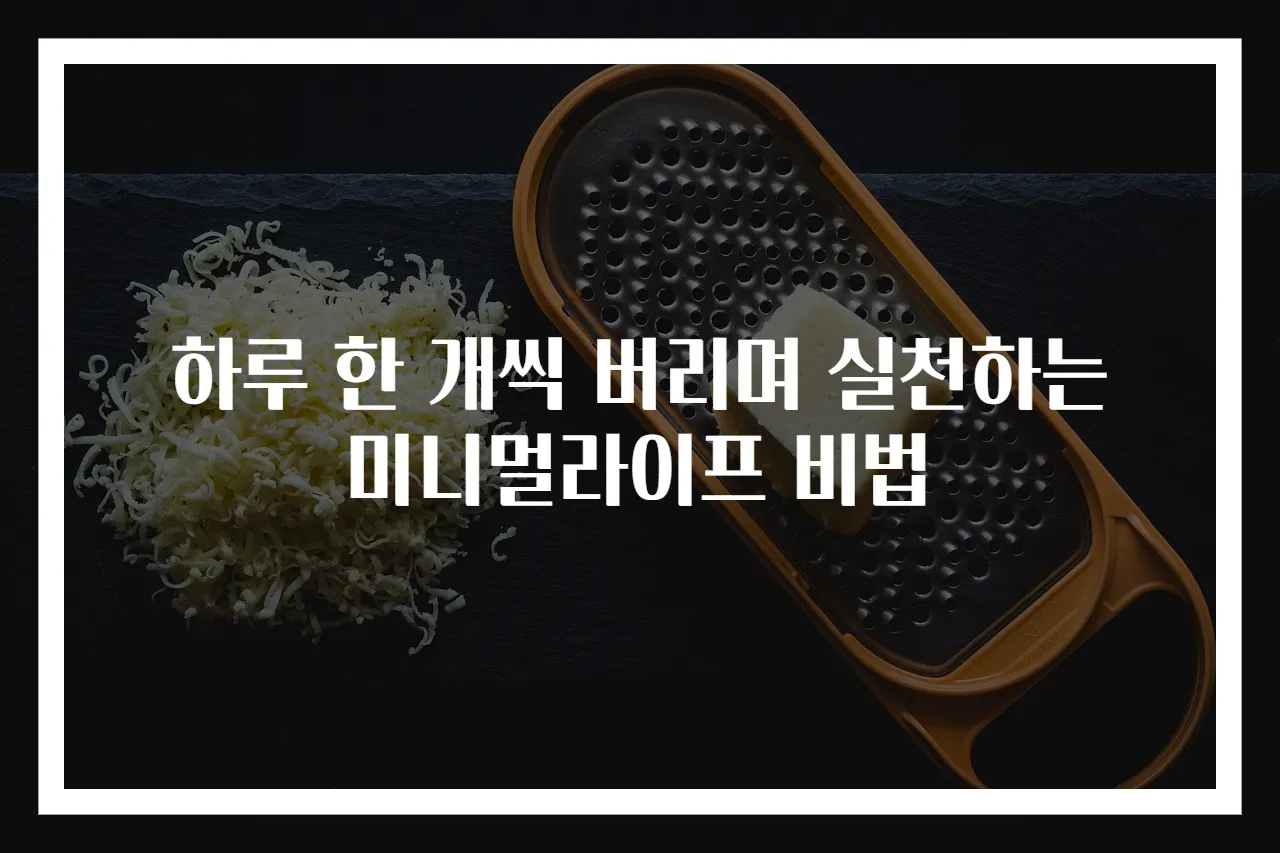 하루 한 개씩 버리며 실천하는 미니멀라이프 비법