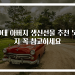 60대 아버지 생신선물 추천 5가지 꼭 참고하세요