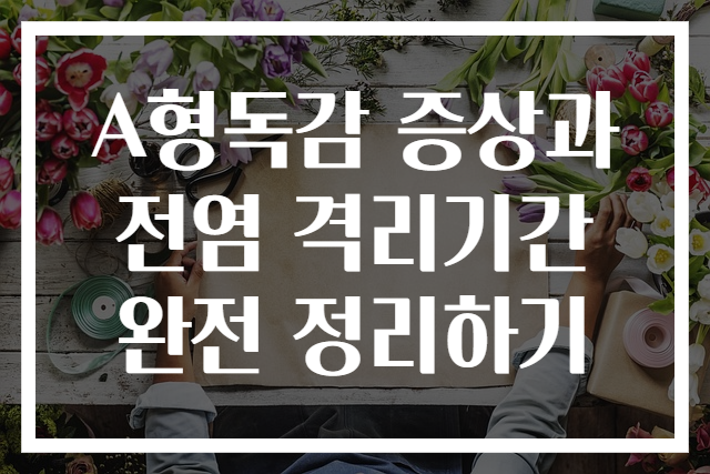 A형독감 증상과 전염 격리기간 완전 정리하기