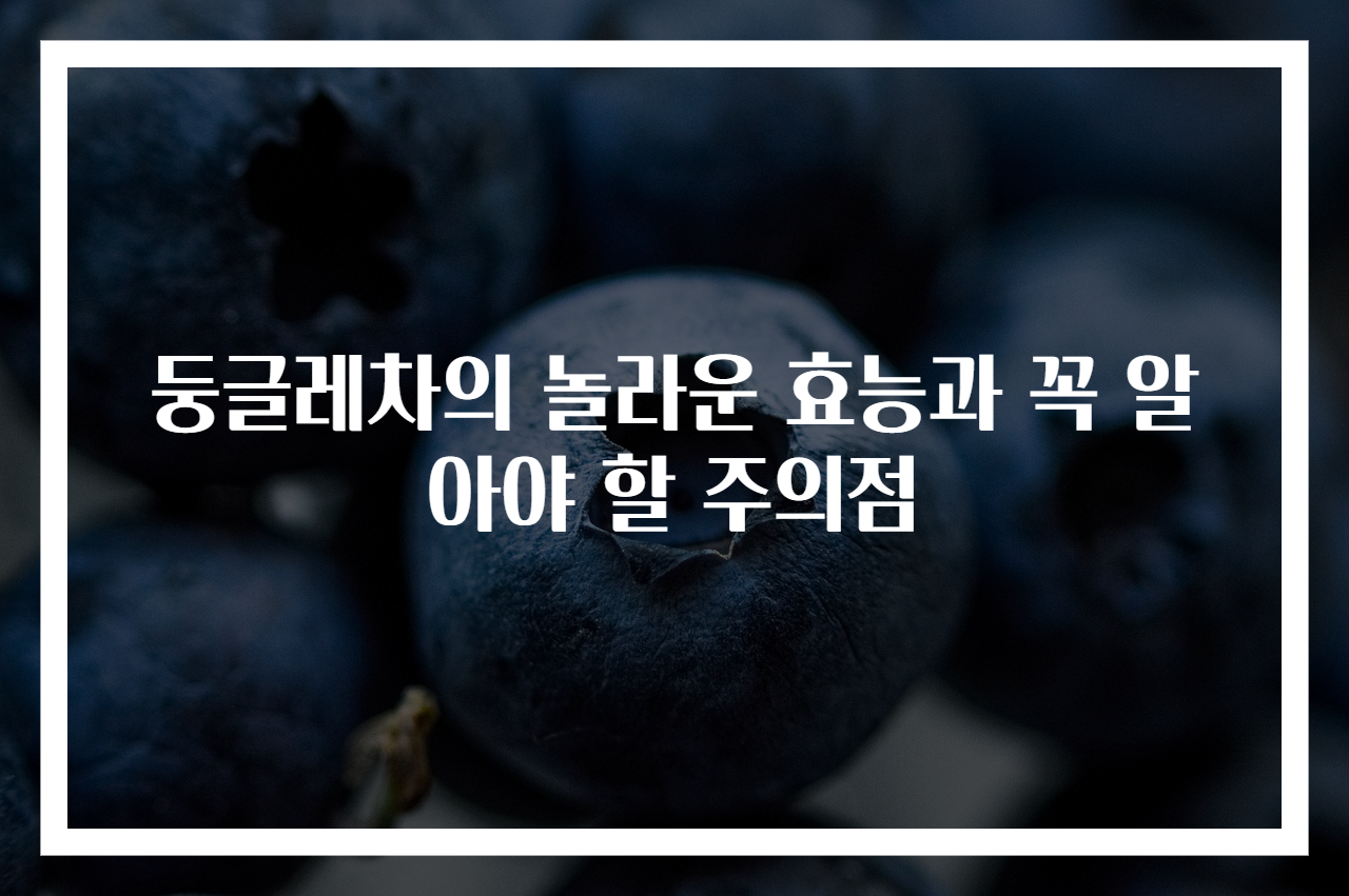 둥글레차의 놀라운 효능과 꼭 알아야 할 주의점