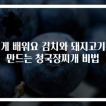 쉽게 배워요 김치와 돼지고기로 만드는 청국장찌개 비법