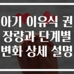 아기 이유식 권장량과 단계별 변화 상세 설명