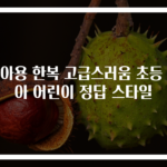 여아용 한복 고급스러움 초등 유아 어린이 정답 스타일