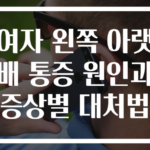 여자 왼쪽 아랫배 통증 원인과 증상별 대처법