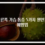 오른쪽 가슴 통증 5가지 원인과 예방법