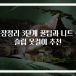 옷장정리 3단계 꿀팁과 니트 논슬립 옷걸이 추천