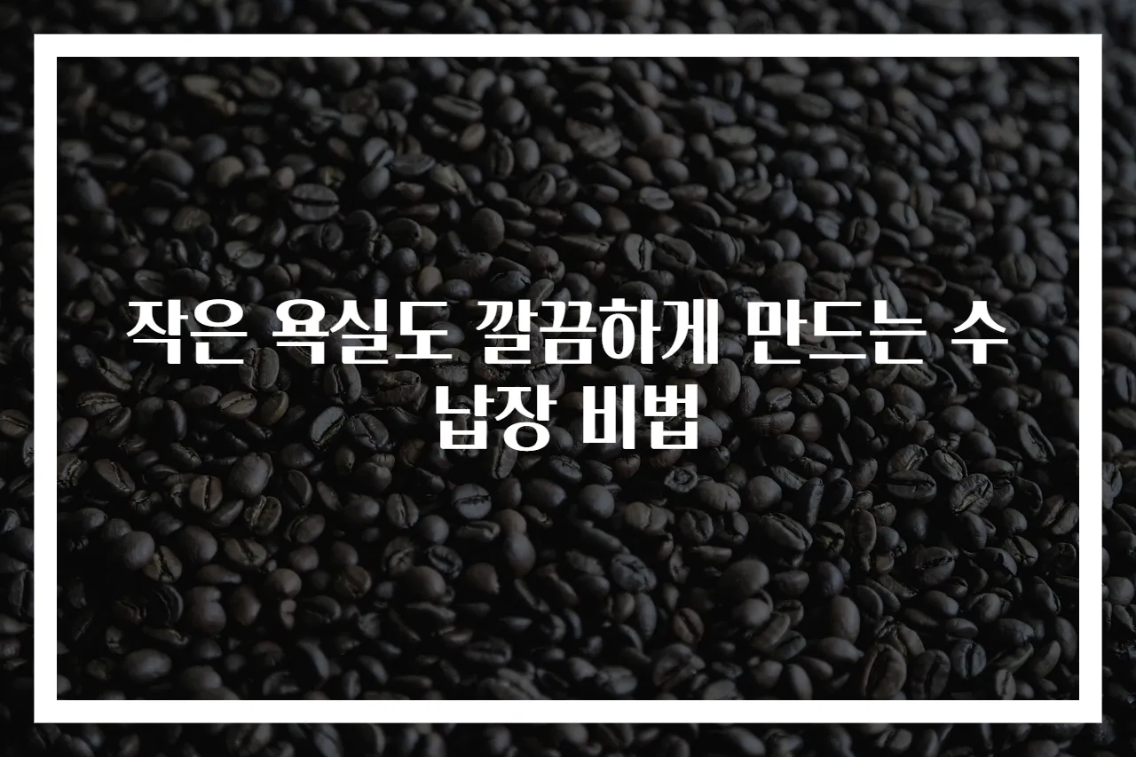 작은 욕실도 깔끔하게 만드는 수납장 비법