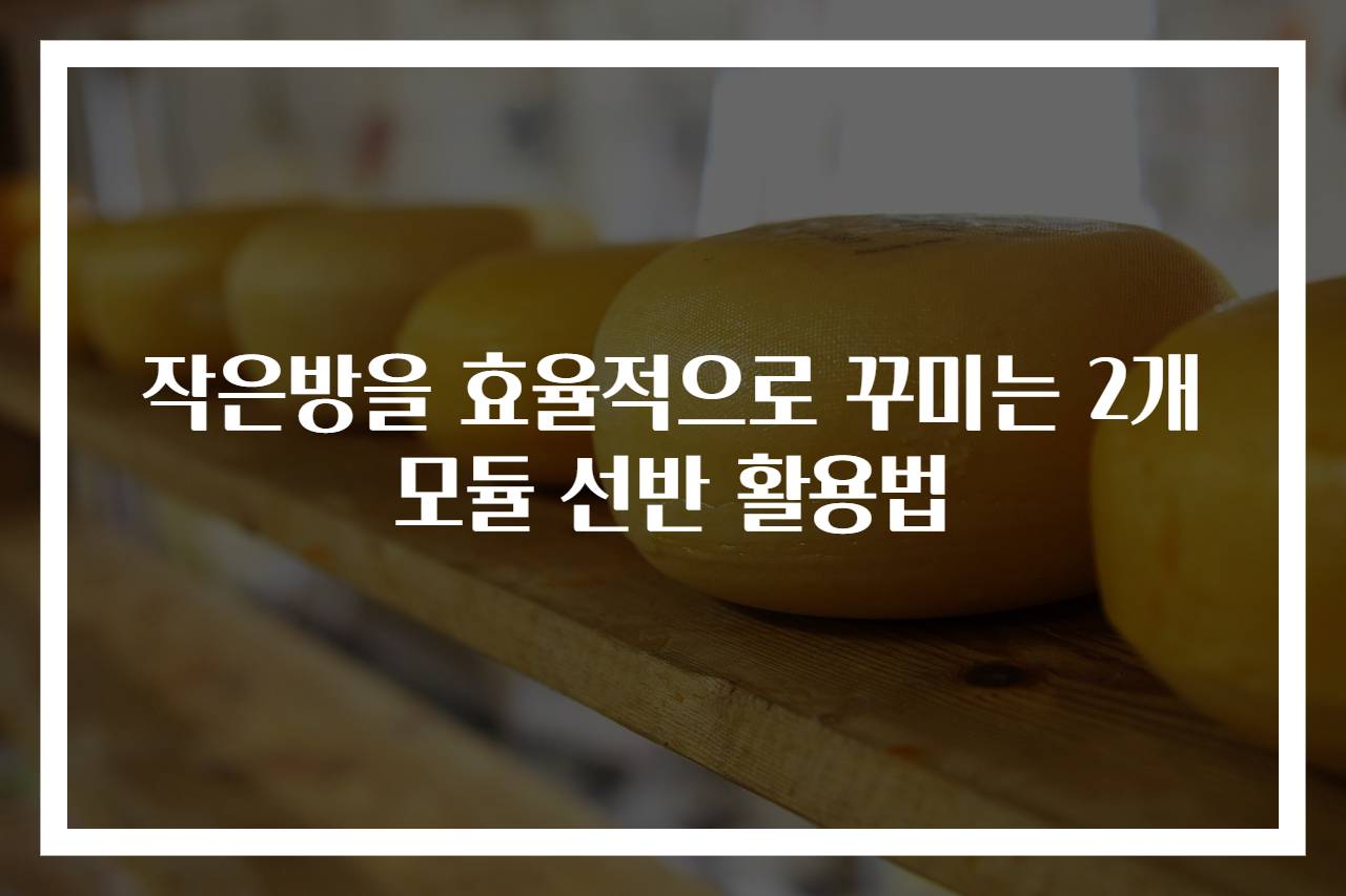 작은방을 효율적으로 꾸미는 2개 모듈 선반 활용법