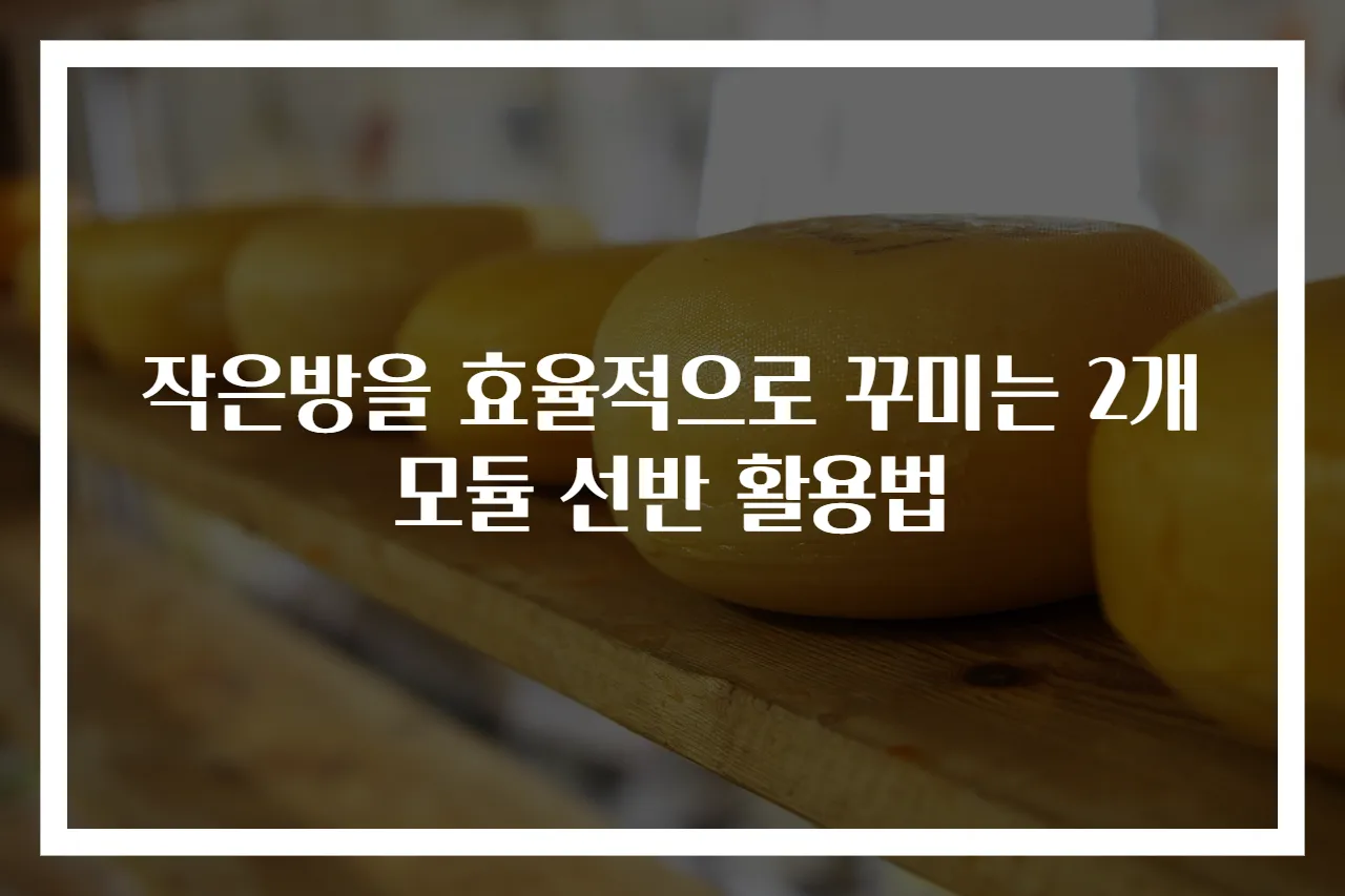 작은방을 효율적으로 꾸미는 2개 모듈 선반 활용법