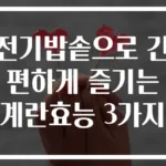 전기밥솥으로 간편하게 즐기는 계란효능 3가지
