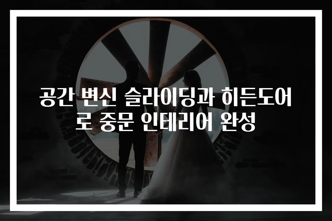 공간 변신 슬라이딩과 히든도어로 중문 인테리어 완성
