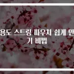 다용도 스트링 파우치 쉽게 만들기 비법