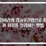 달항아리와 캡슐보관함으로 화병과 화장품 정리하는 방법