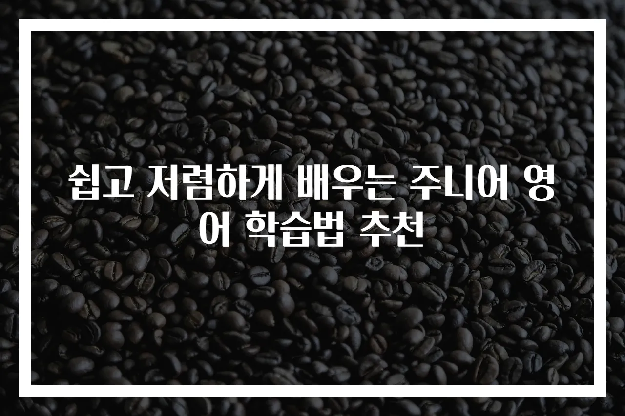 쉽고 저렴하게 배우는 주니어 영어 학습법 추천