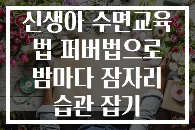 신생아 수면교육법 퍼버법으로 밤마다 잠자리 습관 잡기