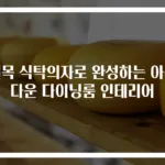 원목 식탁의자로 완성하는 아름다운 다이닝룸 인테리어