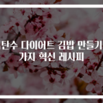 저탄수 다이어트 김밥 만들기 3가지 혁신 레시피