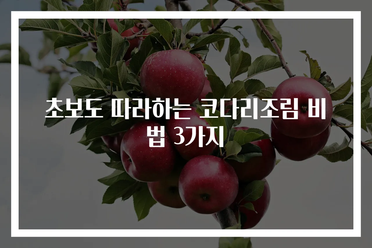 초보도 따라하는 코다리조림 비법 3가지
